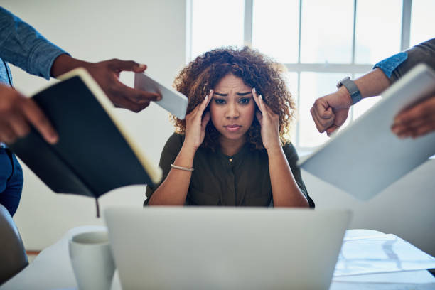 Professional overwhelmed by demands from every side